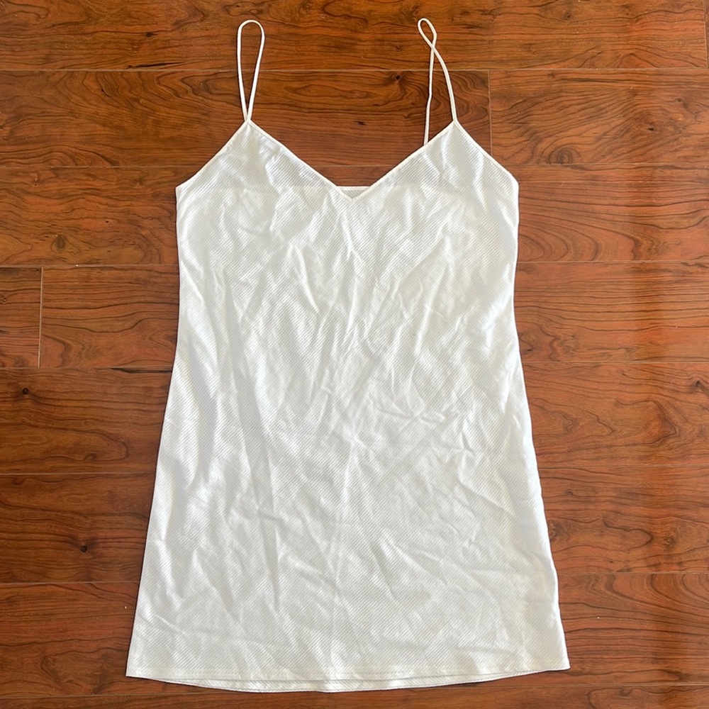 Diane Von Furstenberg White Slip Mini Dress
